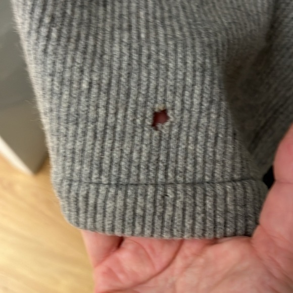 Sentier XL Wool Knit Hooded Double Breasted Sweater Coat - Picture 11 of 12